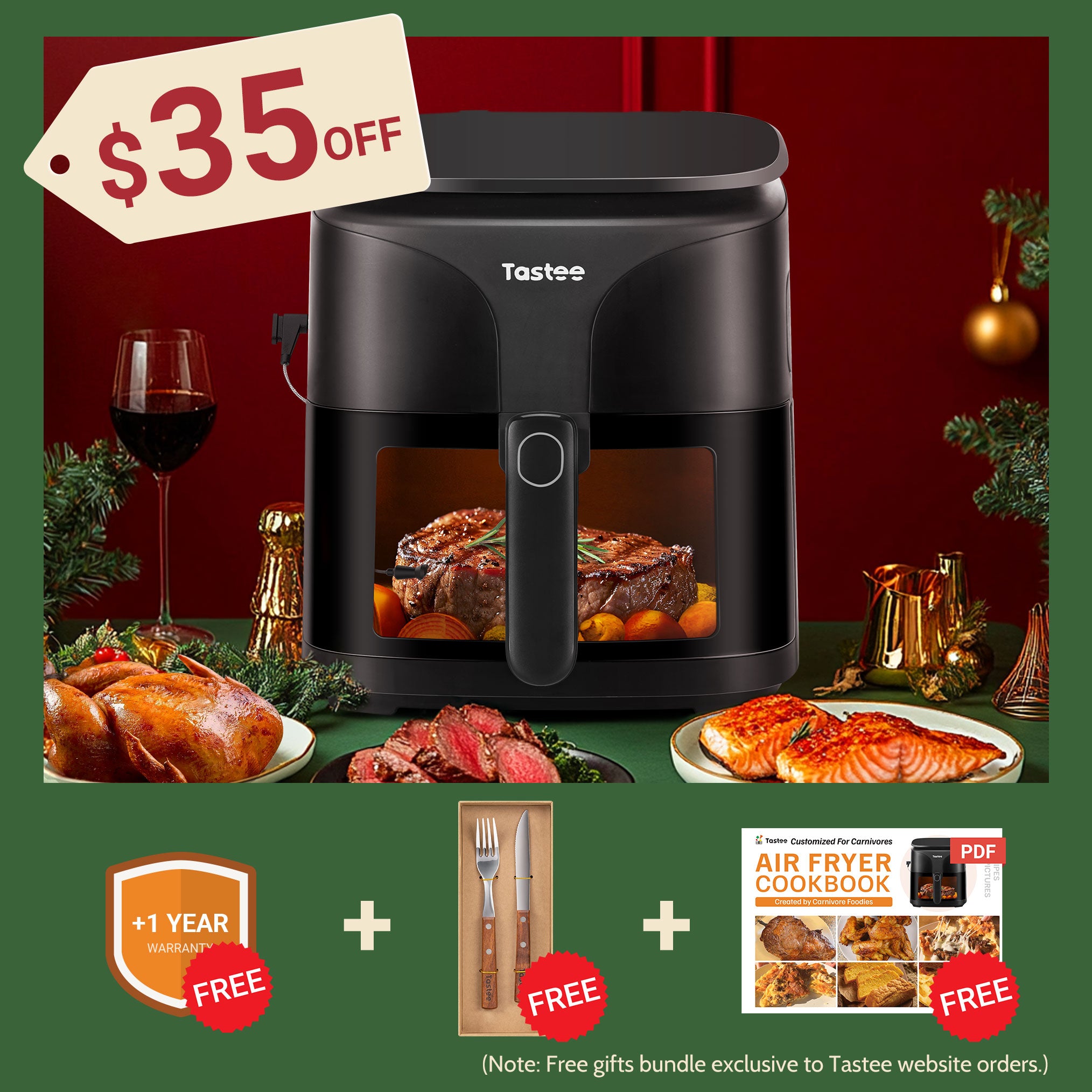 Tastee Sensor Magic Smart Air Fryer (Perfectly for Meats Cooking)