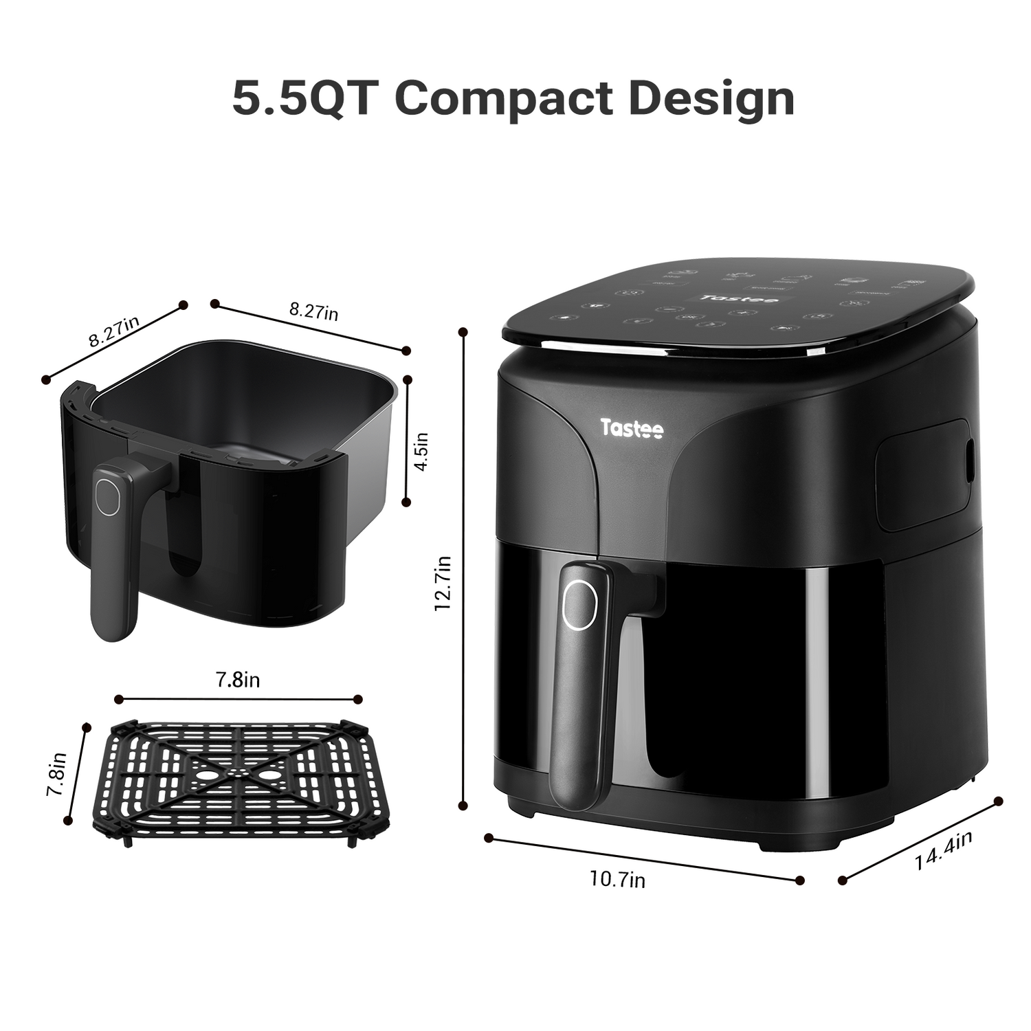 Tastee Sensor Magic Smart Air Fryer (Ceramic Coated Basket)